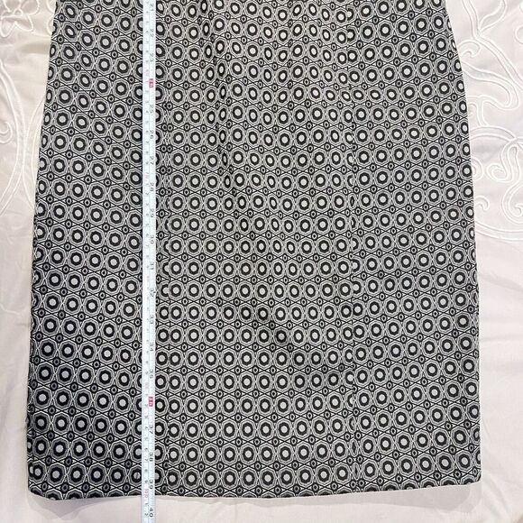 Brooks Brothers Sheath Dress Black Silver Geometric Star Jacguard Size 2 Office - Picture 11 of 11